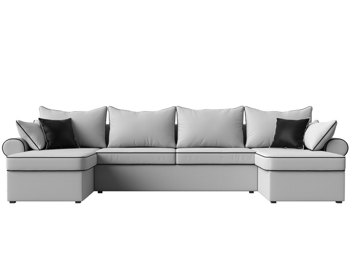 Большой П-образный диван Элис, Белый (экокожа) в Мурманске - изображение 3