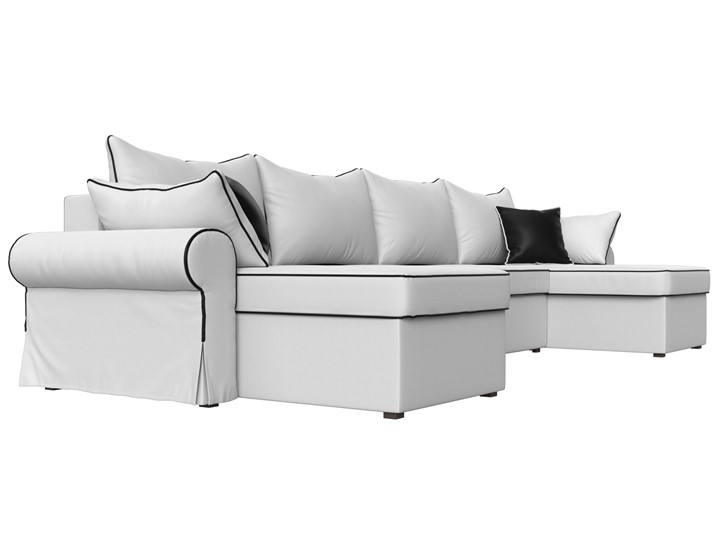 Большой П-образный диван Элис, Белый (экокожа) в Мурманске - изображение 4