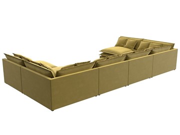 Большой П-образный диван Лига-040, Желтый (микровельвет) в Мурманске - предосмотр 5