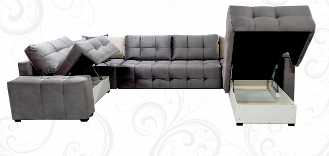 П-образный диван Италия 405х230х255х80 в Мурманске - изображение 2