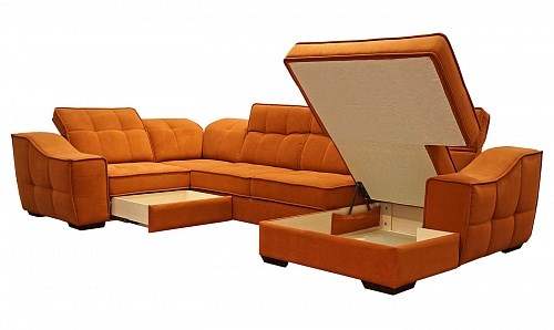 Угловой диван N-11-M (П1+ПС+УС+Д2+Д5+П1) в Мурманске - изображение 1