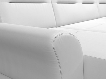 Большой П-образный диван Клайд, Белый (Экокожа) в Мурманске - предосмотр 5