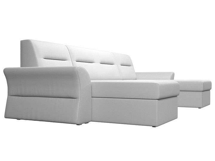 Большой П-образный диван Клайд, Белый (Экокожа) в Мурманске - изображение 6