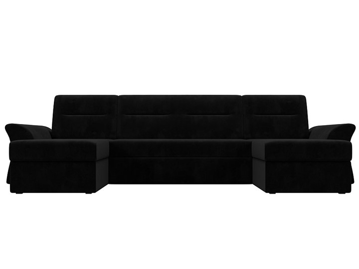 П-образный диван Клайд, Черный (Велюр) в Мурманске - изображение 7