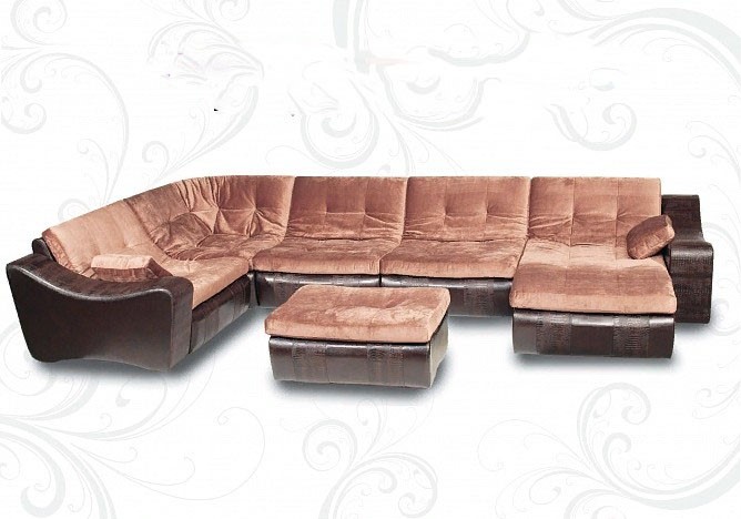 П-образный диван Плимут-Лувр 410х230х175 в Мурманске - изображение 1