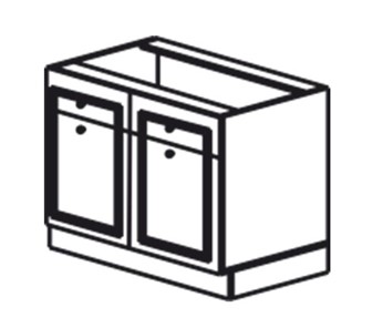 Кухонная тумба Веста рабочая двухдверная с ящиками 820*600*525 мм в Мурманске