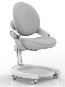 Растущее детское кресло Mealux ZMAX-15 Plus, Y-710 BL, белый металл, обивка серая однотонная в Мурманске - предосмотр