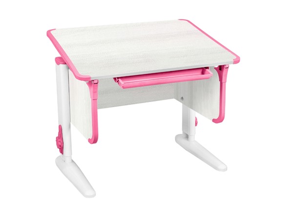 Растущий стол СУТ-41 Рамух/Белый/розовый в Мурманске - изображение