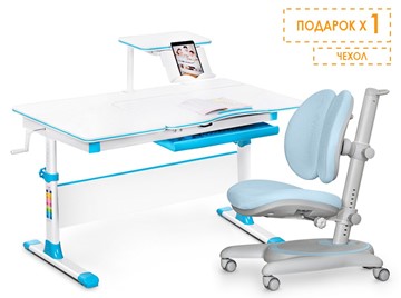 Растущая парта + растущее кресло Mealux Evo-40 Lite BL + Y-510 KBL, голубой в Мурманске
