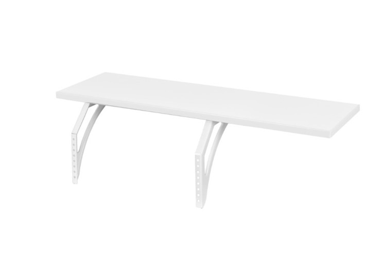 Растущий стол 1/75-40 (СУТ.25) + Polka_z 1/600 (2 шт.) + Polka_b 1/550 (2 шт.)  + Tumba 1 белый/серый/аквамарин в Мурманске - изображение 1