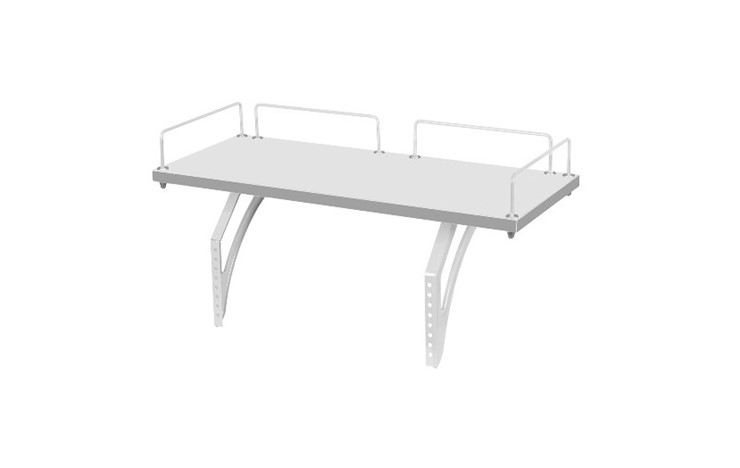 Растущий стол 1/75-40 (СУТ.25) + Polka_z 1/600 (2шт) белый/белый/Серый в Мурманске - изображение 1