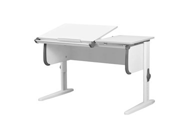 Детский стол-трансформер 1/75-40 (СУТ.25) белый/белый/Серый в Мурманске - изображение 1