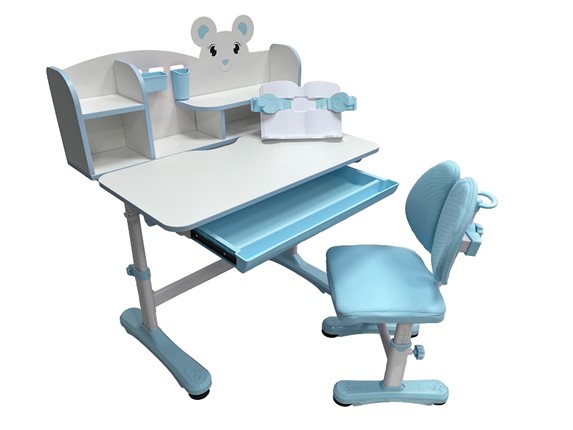 Растущая парта и стул Carezza Blue FUNDESK в Мурманске - изображение