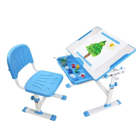 Парта растущая + стул Karo Blue в Мурманске - изображение