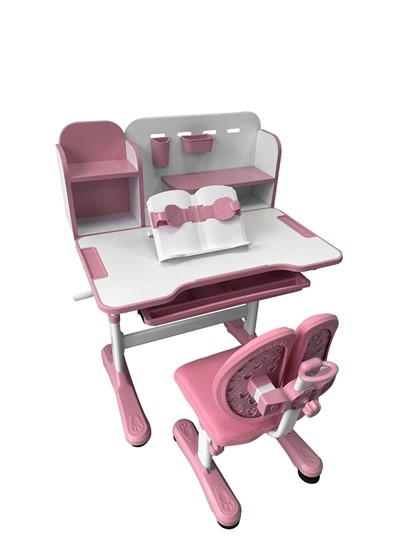 Стол растущий и стул Vivo Pink FUNDESK в Мурманске - изображение 2