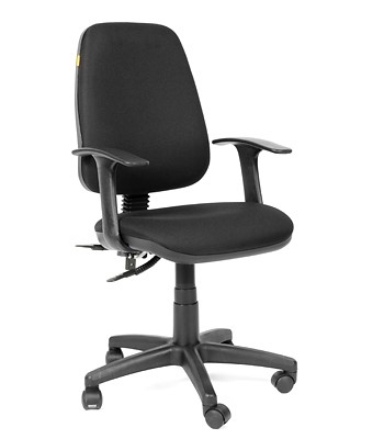 Кресло компьютерное CHAIRMAN 661 Ткань стандарт 15-21 черная в Мурманске - изображение