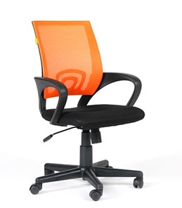 Офисное кресло CHAIRMAN 696 black Сетчатый акрил DW66 оранжевый в Мурманске - предосмотр