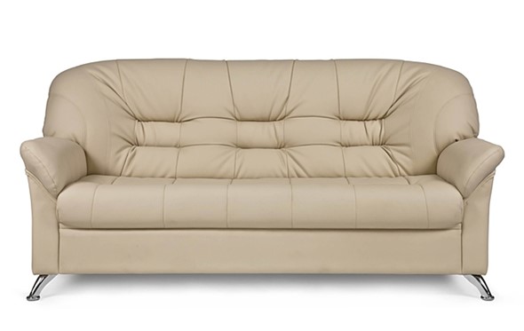 Прямой диван Парм трехместный, экокожа в Мурманске - изображение