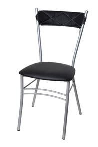 Кухонный стул Бистро Софт СРП-080С Эмаль, с мягкой спинкой Экотекс черный в Мурманске - предосмотр